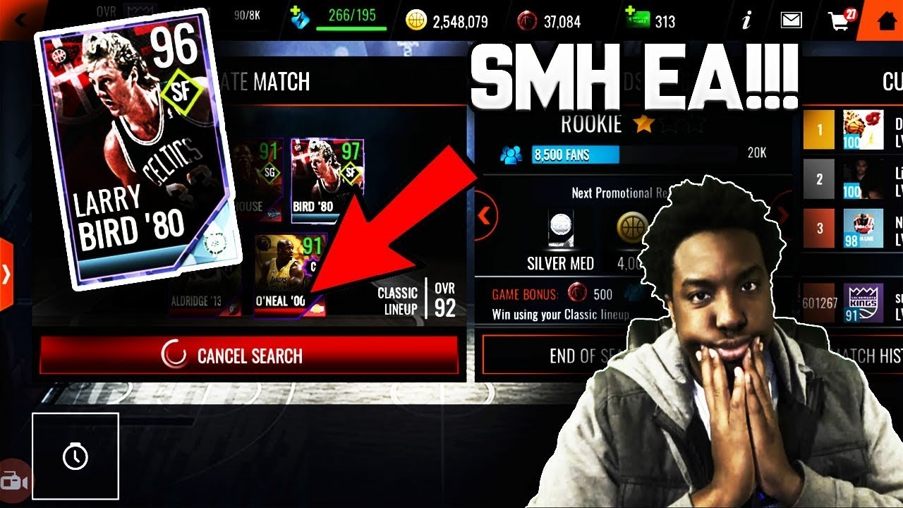 EA SABOTAGED MY VIDEO!!! REVEALING THE NEW 96 OVR LARRY BIRD!!! NBA LIVE MOBILE 18 GAMEPLAY???