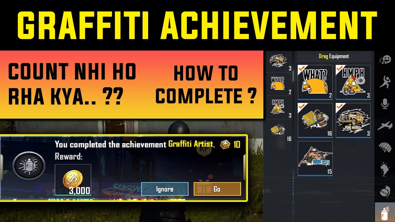 HOW TO COMPLETE GRAFFITI ARTIST ACHIEVEMENT IN PUBG MOBILE HOGWARTS