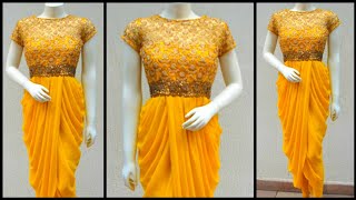 DIY dhoti dress tutorial | dhoti kurta | dhoti dress cutting and stitching