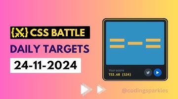 CSS Battle Daily Targets Solution | November 24, 2024 | #html #css #cssbattle