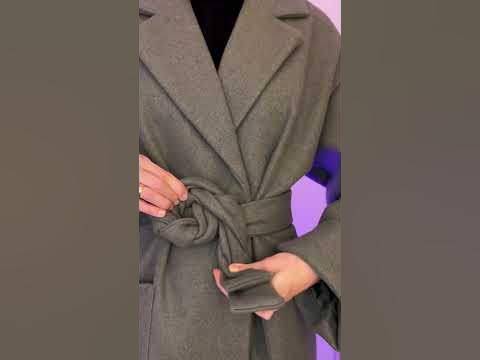 Как красиво завязать пояс на пальто - YouTube