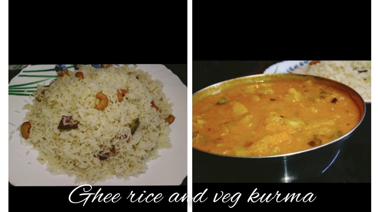 marriage style ghee rice and veg kurma recipe in Kannada YouTube