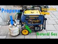 Firman T07571 Tri-Fuel Generator Quick Demo How to Run on GAS, Propane or Natural Gas!