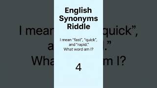 English Exercise Synonyms Riddle - Vocabulary Builder -Questions with Answers  #spokenenglish