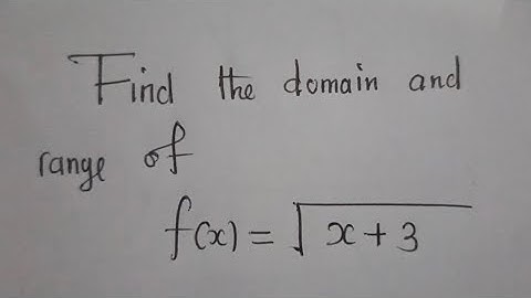 Domain and Range Function f(x)=√{x+4}