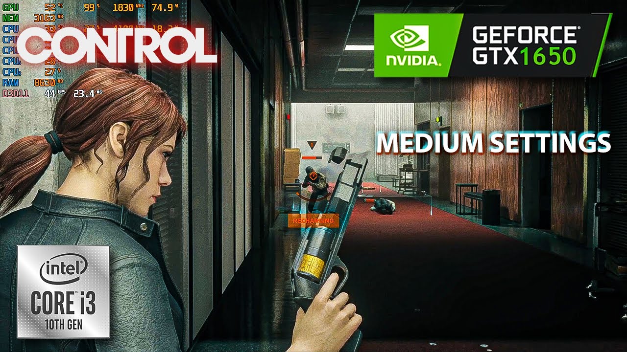 Control | GTX 1650 GDDR6 + I3 10100F | (1080p, Medium Settings)