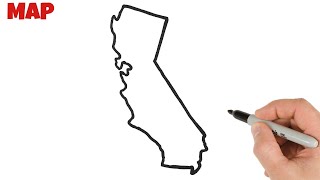 How to Draw California Map | USA Map Drawing