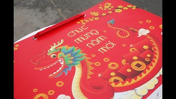 Túi giấy đựng quà Tết - Mẫu số 5 - dùng đựng quà Tết, dành cho người thân, đối tác kinh doanh