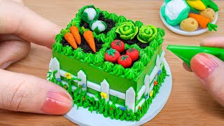 Satisfying Miniature SWEET Garden Cake Decorating Idea 🌻 Mini Yummy's Homemade Fondant Cake Recipe