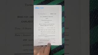 Bhic-131 last year paper #ignou #ignousolvedassignment #study