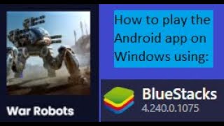 How to Play WAR ROBOTS ANDROID on WINDOWS with BlueStacks! | War Robots screenshot 1