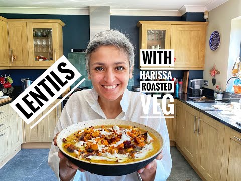 How to make Dal  Lentils  Harissa roasted Veg  Roasted Cauliflower  Cook with me withme