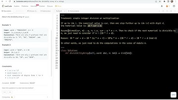 leetcode 2575. Find the Divisibility Array of a String -  computation modulo m