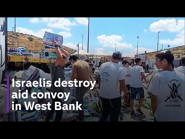 Israeli police investigating settler attack on Gaza aid convoy class=