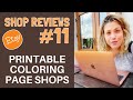 Shop Reviews #11 - Printable Coloring Pages & Cupcake Toppers Etsy Shops