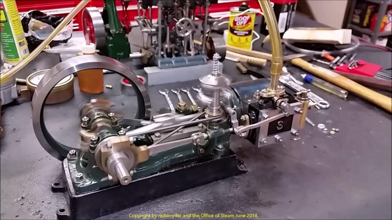Stuart #9 Steam Engine Air Test Run After Clean up and Tune up - YouTube