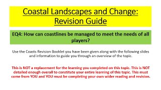 Edexcel A Level Geography - Coasts EQ4 Revision