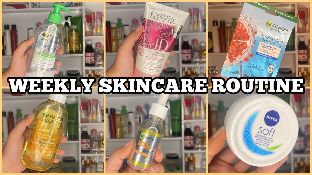 WEEKLY SKINCARE ROUTINE for Dry Skin - YouTube