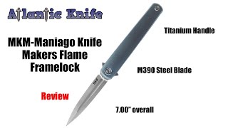 MKM-Maniago Knife Makers Flame Framelock Folding Knife Review | Atlantic Knife Reviews 2021