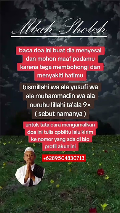 baca doa ini buat dia menyesal mohon maaf padamu karena tega menyakiti hatimu #doa #amalan