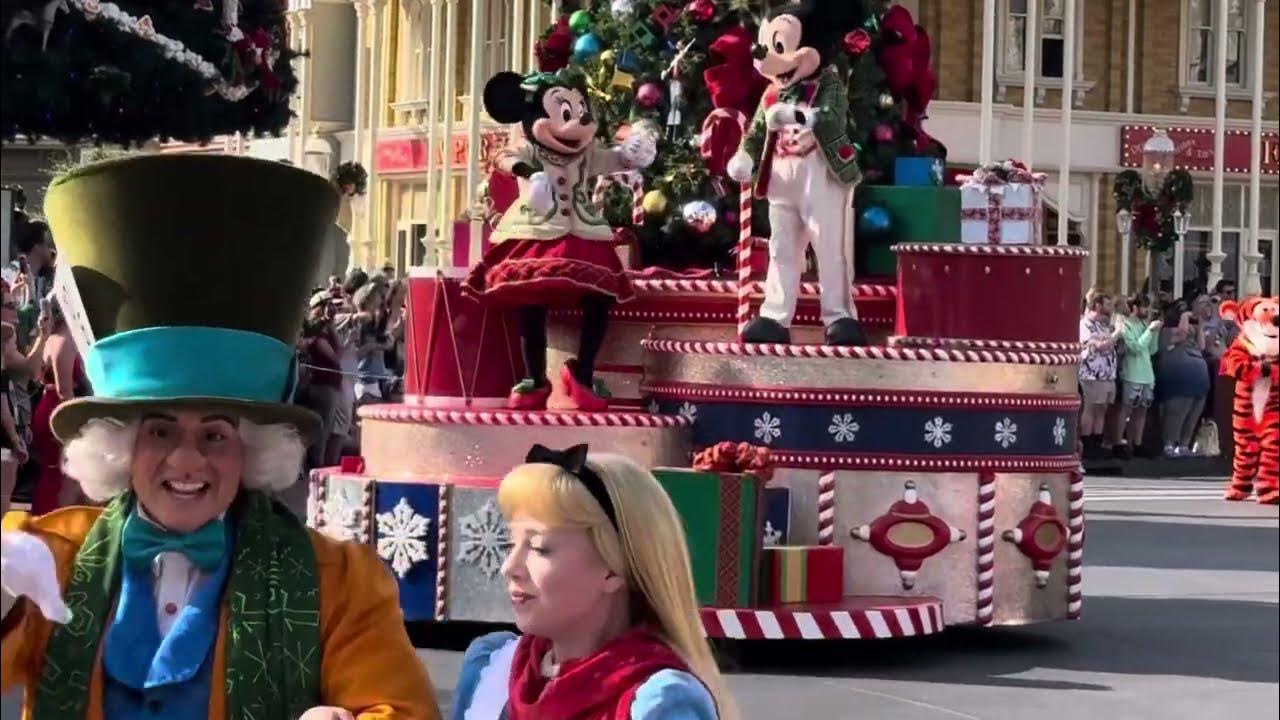 Beginning of the Disney Magical Christmas Parade Mickey & Minnie