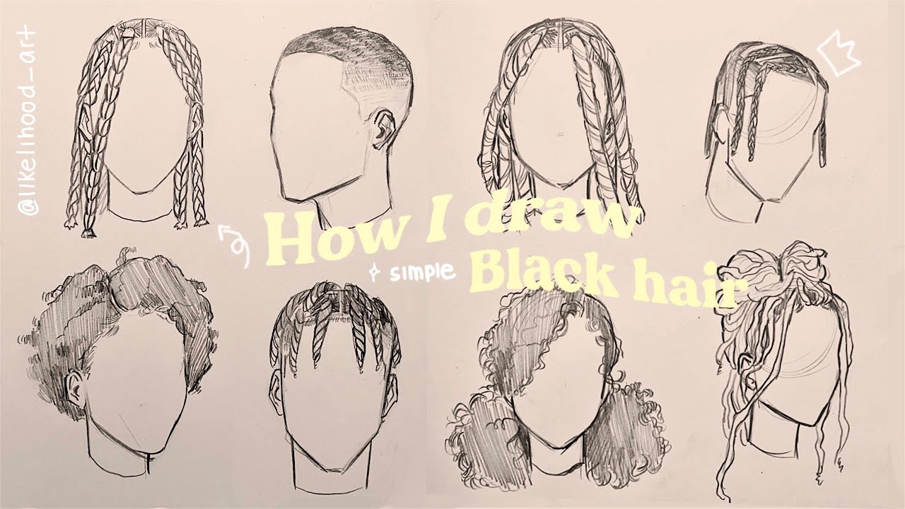 ✏️How I draw black hairstyles (simple) 🌱 - thptnganamst.edu.vn