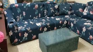 lukzer polyester floral sofa cover