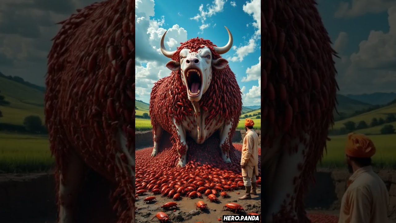 Millions of cockroaches covered the cow 😭 The farmer is worried and scared 