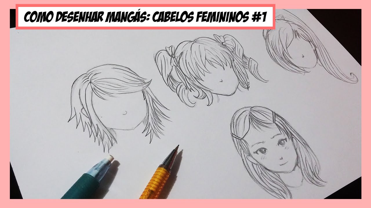 Como desenhar cabelo feminino🤍✨ #cabelocurto #comodesenhar