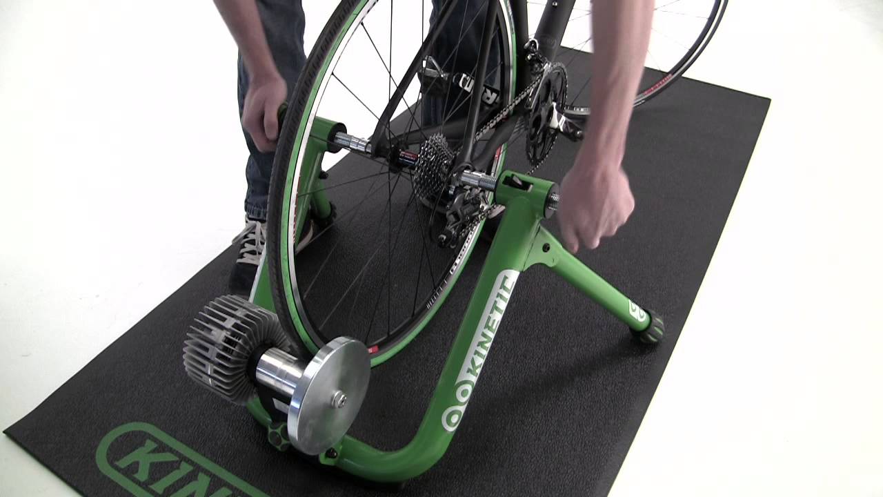 How to set up a Kinetic trainer and mount a bike - YouTube