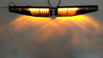 32LED EMERGENCY SAFETY STROBE LAMP SPLIT DECK DASH WINDSHIELD LIGHT BAR AMBER