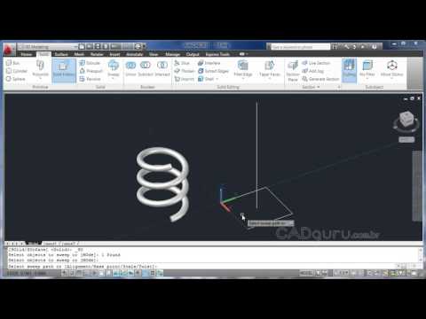  AutoCAD 3D Aula 17 Criando S lidos utilizando o 