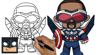 how to draw falcon falcon and the winter soldier step by step drawing tutorial