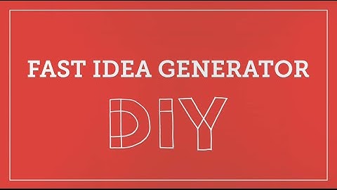 DIY Toolkit | Fast Idea Generator