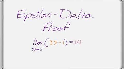Epsilon-Delta Proof of Limit (Linear Example 1)