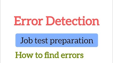Error Detection | English Grammar 