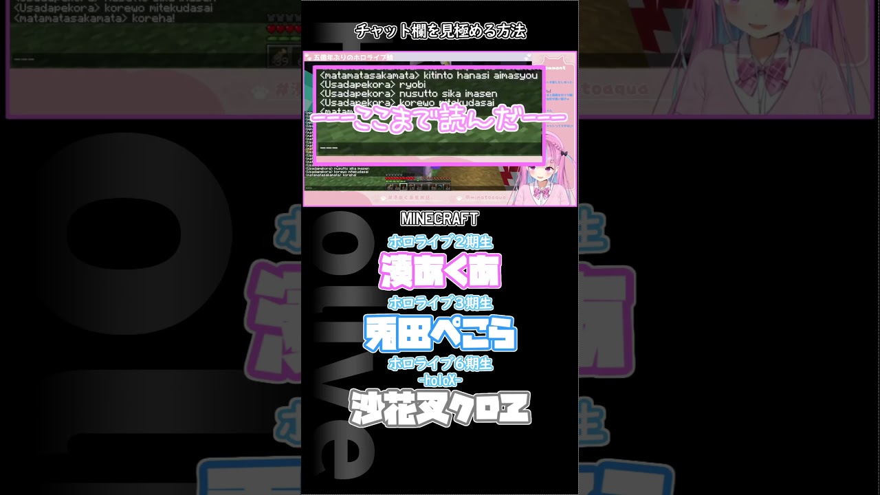 マイクラのチャット欄の見極め方
