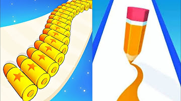 Pencil run Vs Battery run gameplay, New top Satisfying ASMR walkthrough video game, Android game