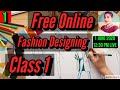 Free Online Fashion Designing Course CLASS 1 // How To Draw BODICE Block