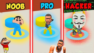 SHINCHAN NOOB VS PRO VS HACKER IN Battle Disc with franklin & chop | Dream Squad Op