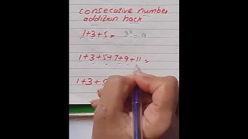 consecutive number addition hack #mathpuzzle