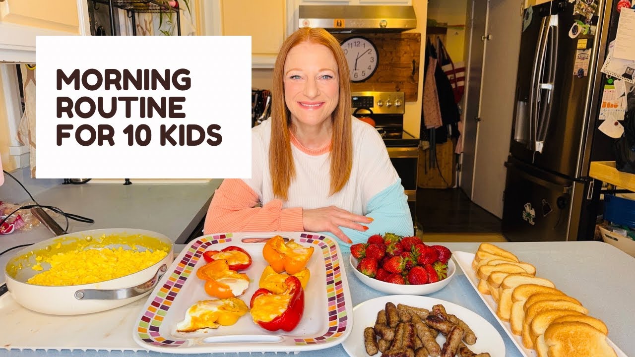 MORNING ROUTINE FOR 10 KIDS - YouTube