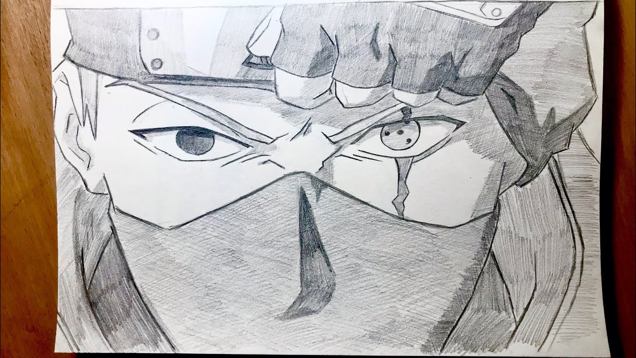 Kakashi Hatake Pencil Drawing Naruto Shippuden Youtube