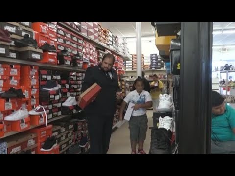 sandro Dozens of children get free back-to-school shoes from Salvation Army