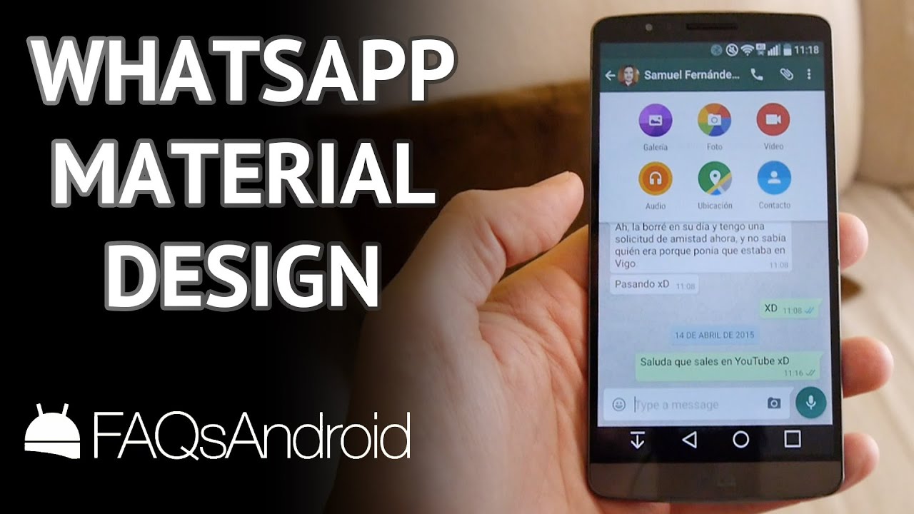 WhatsApp para Android se actualiza con Material Design - YouTube