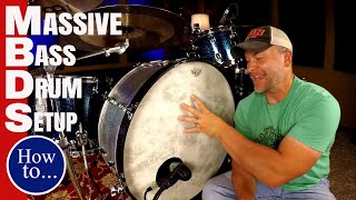 How To Set Up A Bass Drum - 3 Easy Ways (Remo Fiberskyn Head & Vintage Ludwig 28")