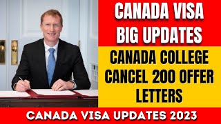 200 Students Offer Letters Revoke | Canada Visa Big Update 2023 | Visa Voyage canadavisaupdate