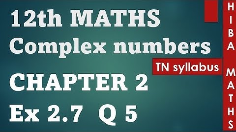 12th maths exercise 2.7 question 5 | TN class 12 maths | chapter 2  hiba maths