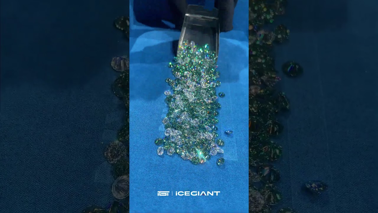 Certified Cyan Blue Color Round Cut Moissanite Stone Loose Gemstone 