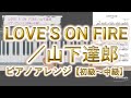 LOVE'S ON FIRE/山下達郎 ピアノアレンジ(2C)【初級〜中級】譜面販売しています